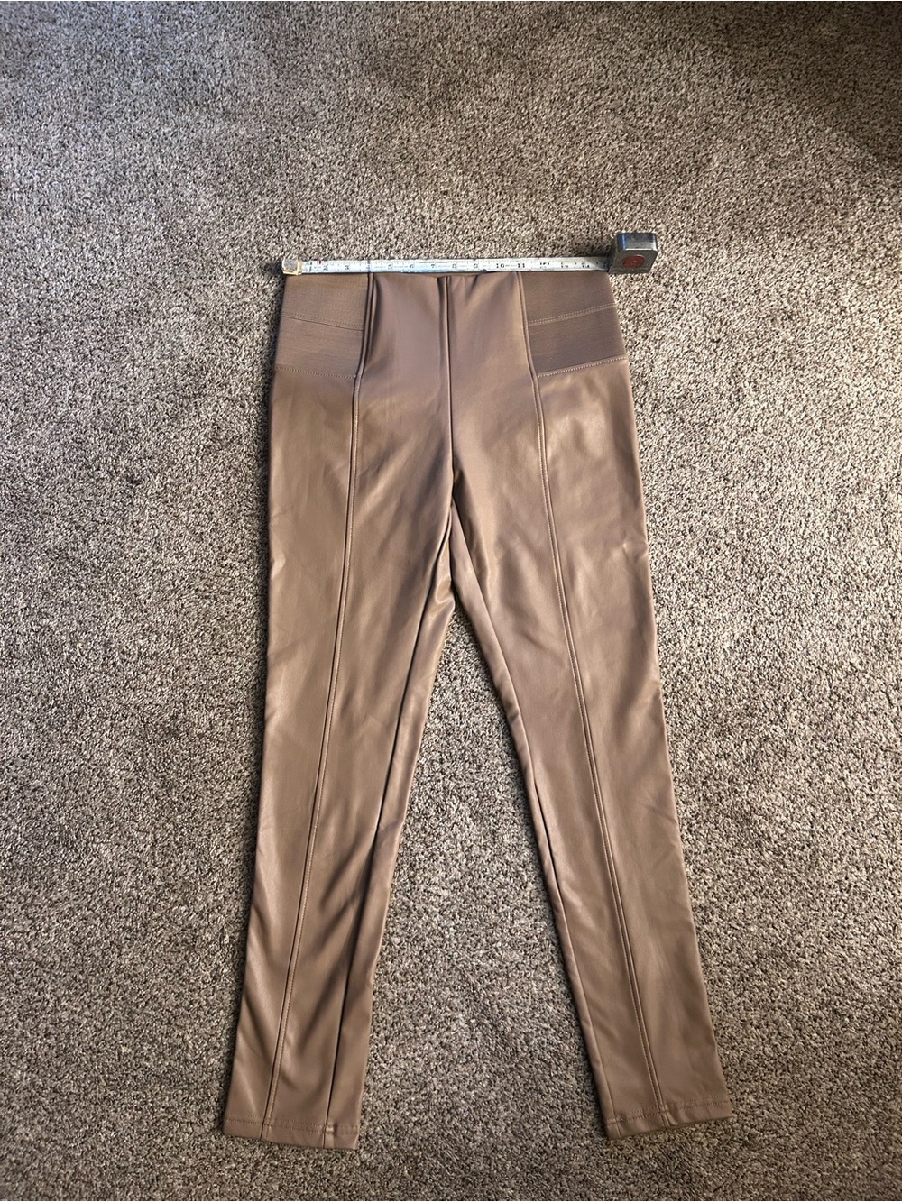 Ci Sono Cappuccino Faux Leather Leggings